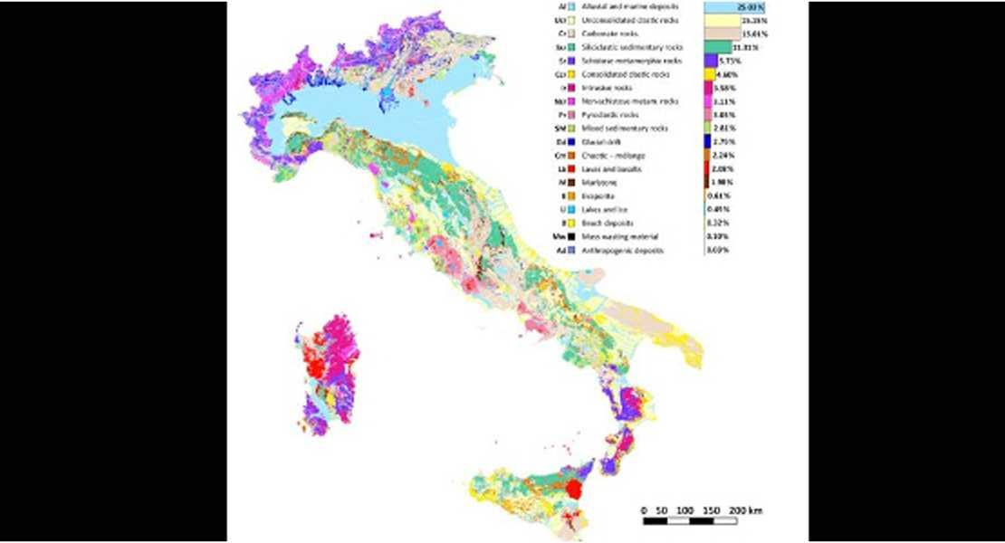 Nuova carta litologica d'Italia