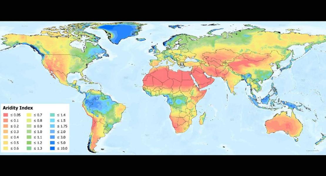 La mappa globale dell'aridità
