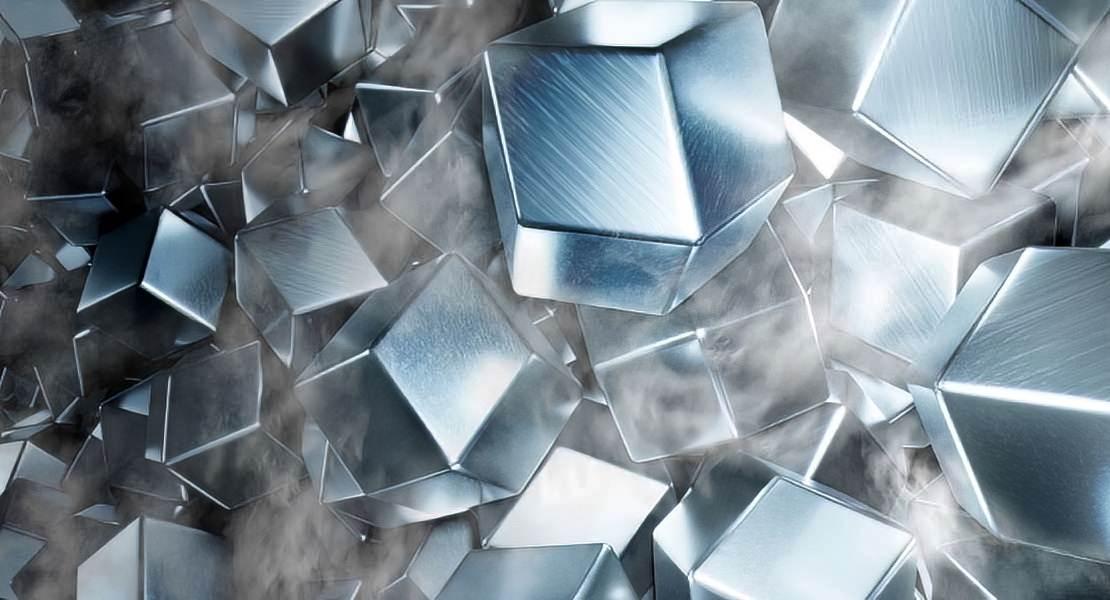 litio metallico su una superficie