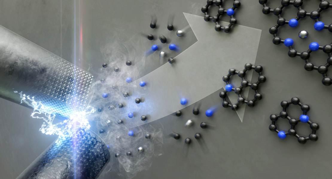 Uno schema di una singola sintesi di catalizzatore atomico con arco elettrico