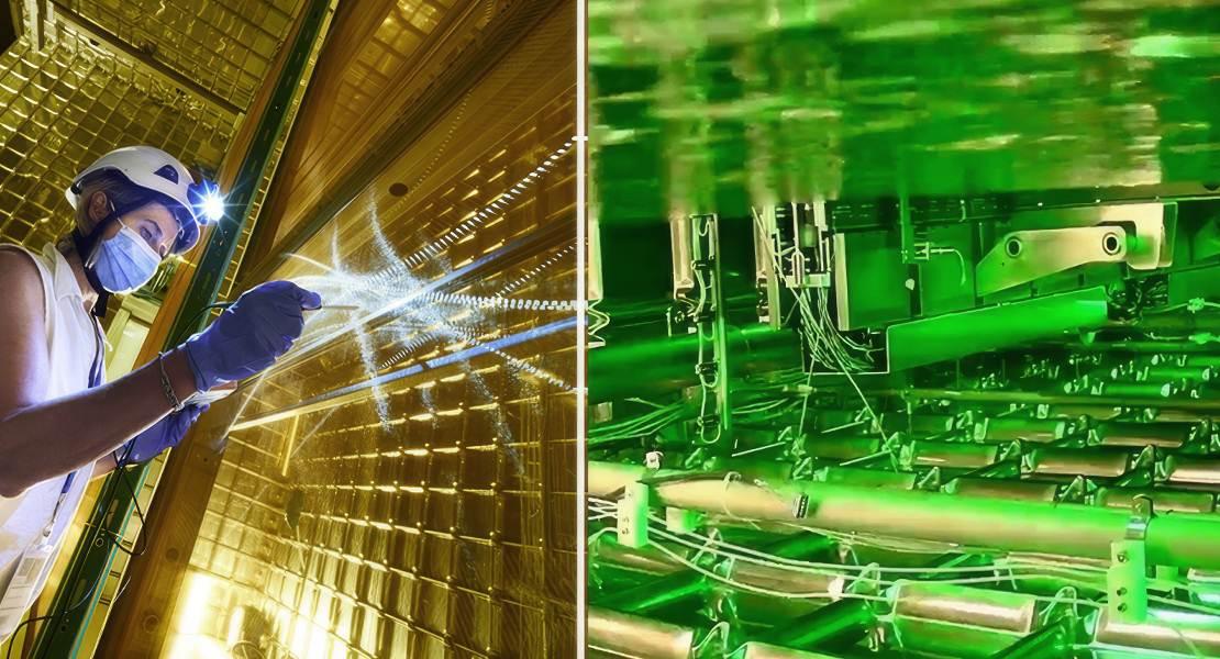 Il team ProtoDUNE ha recentemente riempito un rilevatore con argon liquido. Credito: CERN.