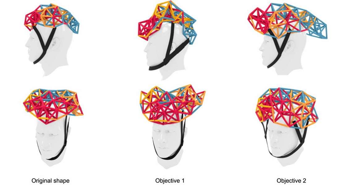 Progettato un casco morphing che potrebbe cambiare forma per spostare la protezione in diverse regioni della testa.