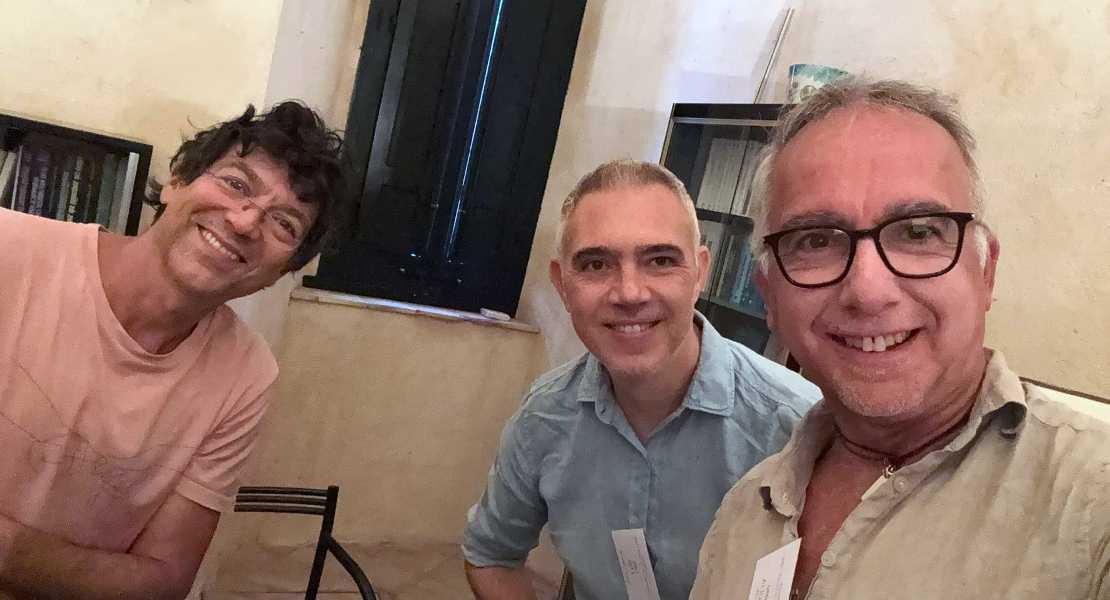 Da sinistra a destra: Prof. Daniele Marinazzo (Univ. Ghent, Belgio), Prof. Luca Faes (Univ. Palermo) e Prof. Sebastiano Stramaglia (Univ. di Bari).
