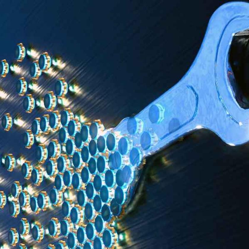 La rappresentazione di un artista di un collettivo simile al materiale di robot che forma un dispositivo rigido.