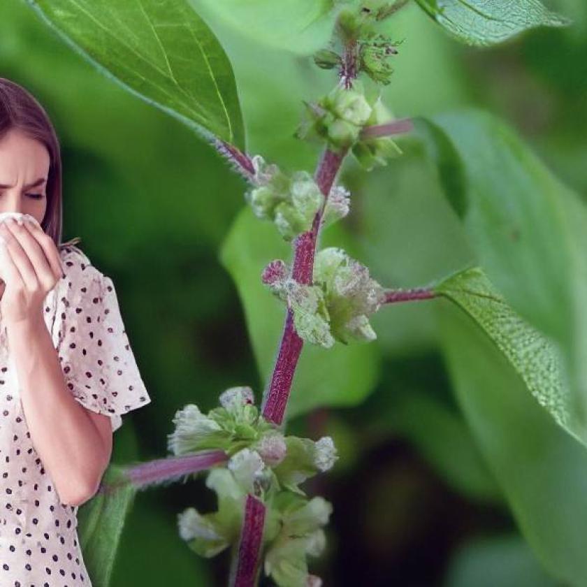 Ragazza che soffre di allergia